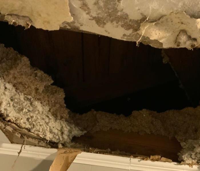 hole in roof from major storm 